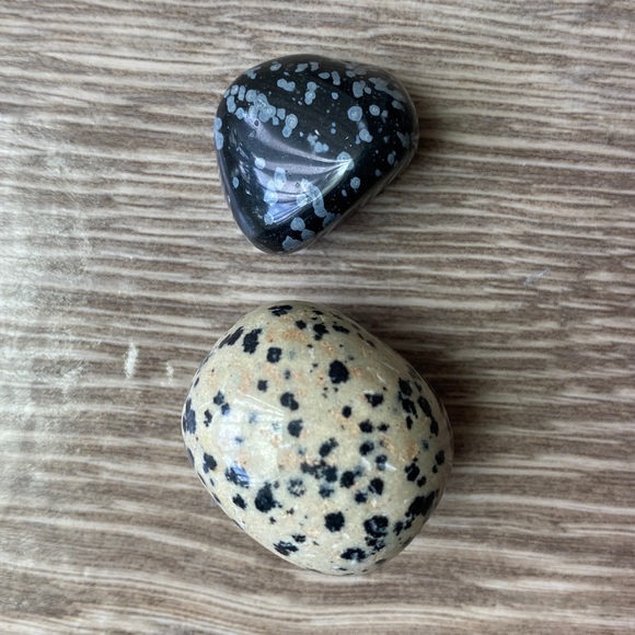 ❄️ Snowflake Obsidian / Dalmatian Jasper Tumbles 💎 - Picture 1 of 3
